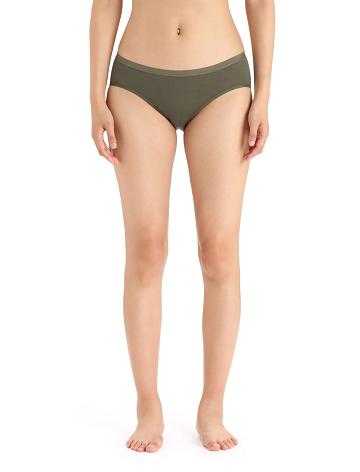 Sous Vêtement Icebreaker Merino Siren Hipkini Briefs Femme Vert Olive | FR 1726YXFU